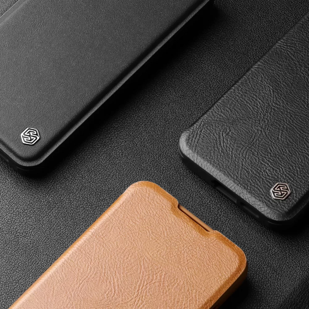 Samsung Galaxy S24 maciņš brūns NILLKIN QIN PROP LEATHER