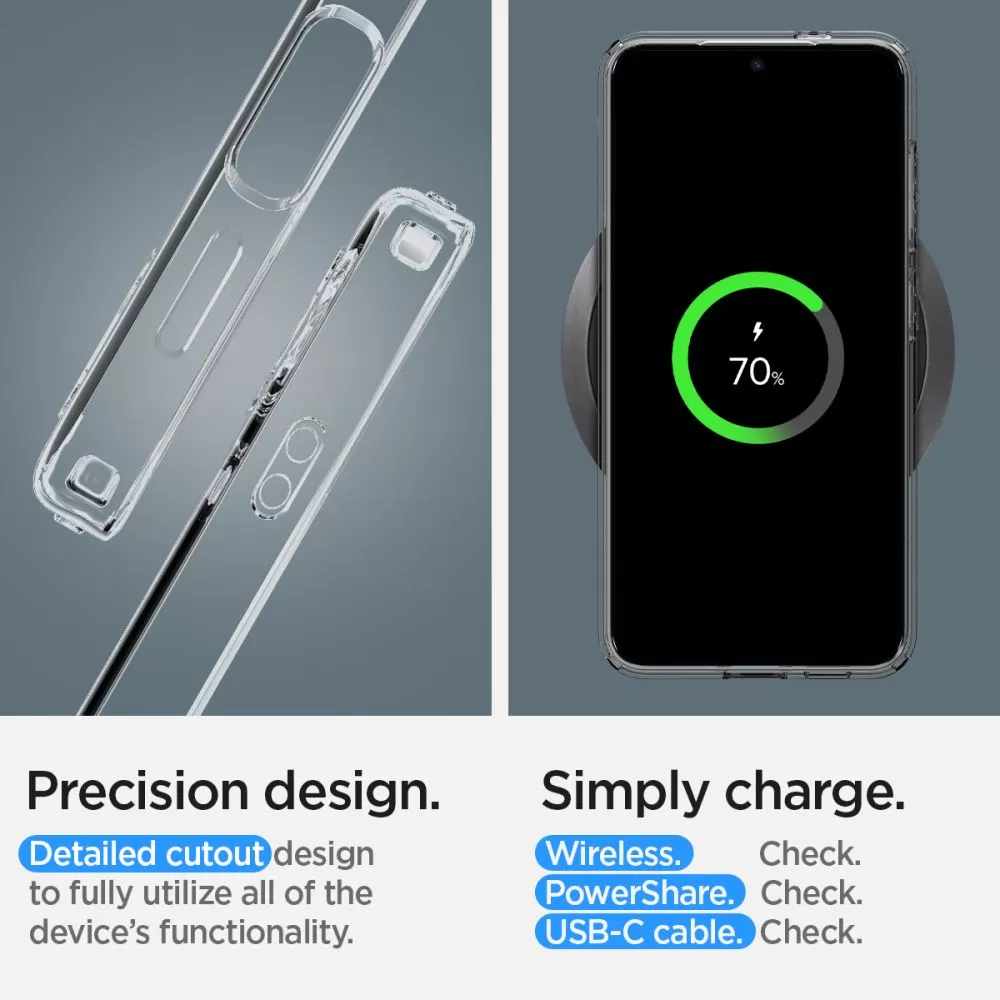Samsung Galaxy S24 vāciņš caurspīdīgs SPIGEN LIQUID CRYSTAL