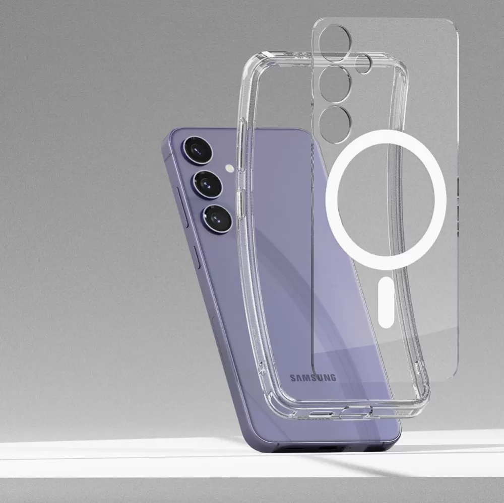 Samsung Galaxy S24 vāciņš caurspīdīgs RINGKE FUSION MAGNETIC MAGSAFE