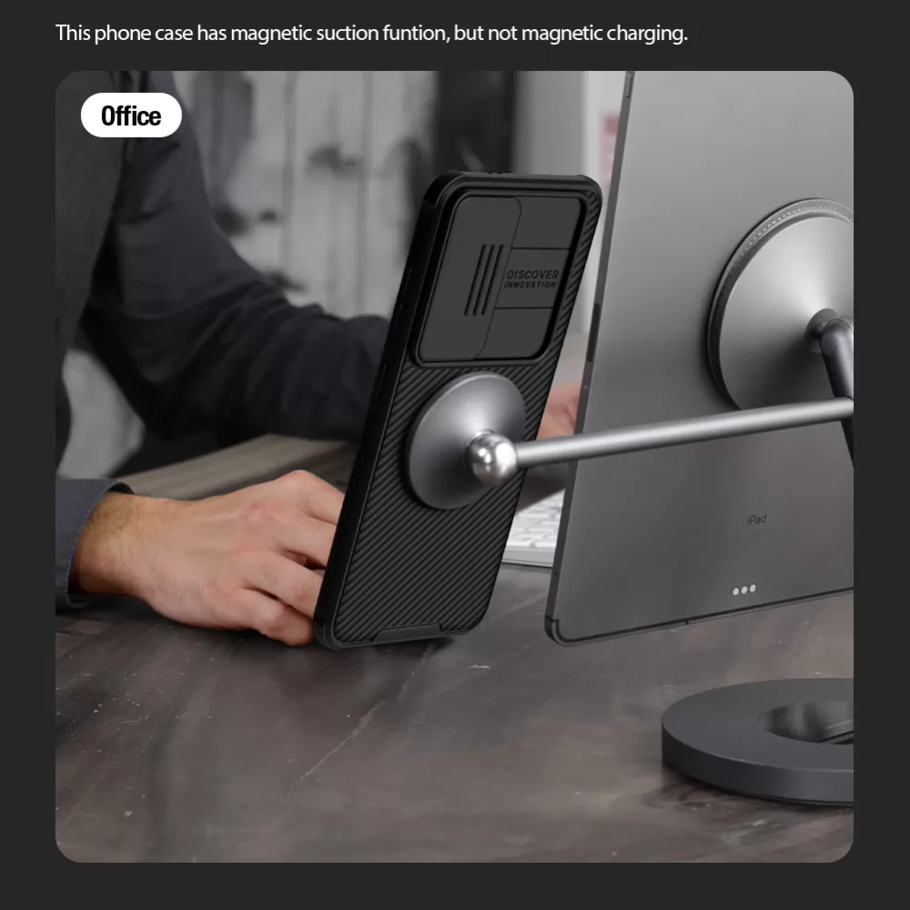 Samsung Galaxy S24 vāciņš melns NILLKIN CAMSHIELD PRO MAGNETIC