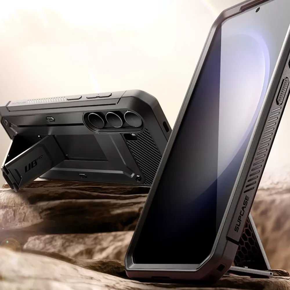 Samsung Galaxy S24 vāciņš melns SUPCASE UNICORN BEETLE PRO 2-SET