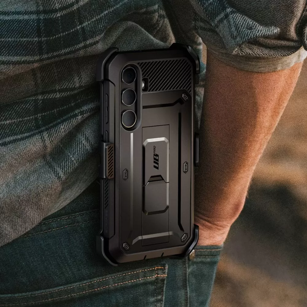 Samsung Galaxy S24 vāciņš melns SUPCASE UNICORN BEETLE PRO 2-SET