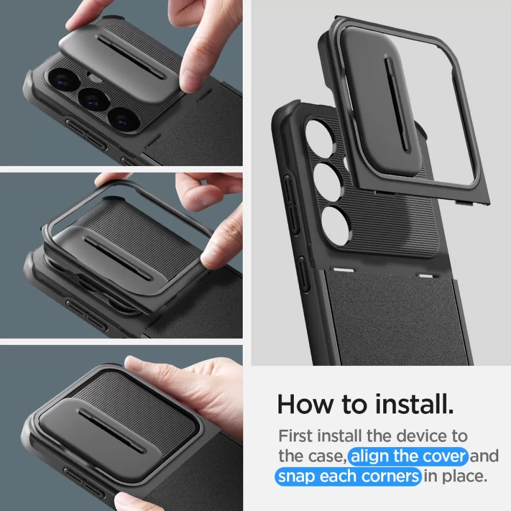 Samsung Galaxy S24 vāciņš melns SPIGEN OPTIK ARMOR
