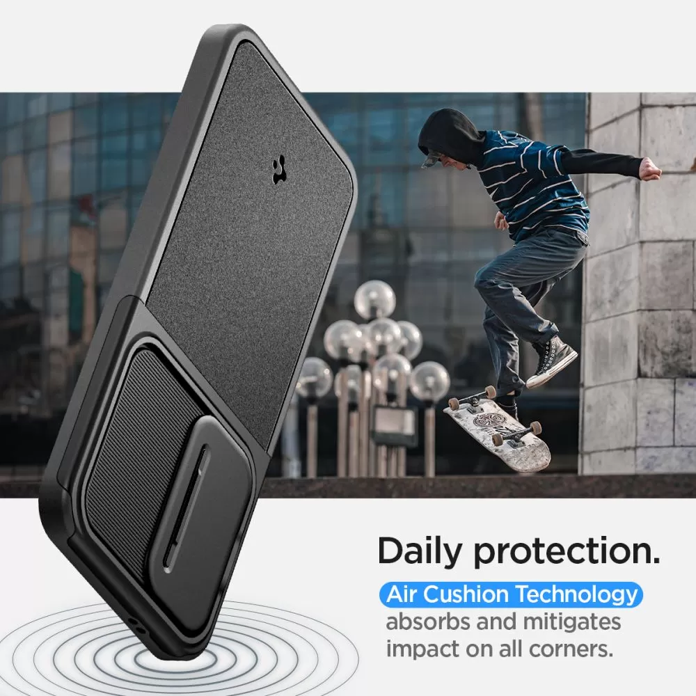 Samsung Galaxy S24 vāciņš melns SPIGEN OPTIK ARMOR