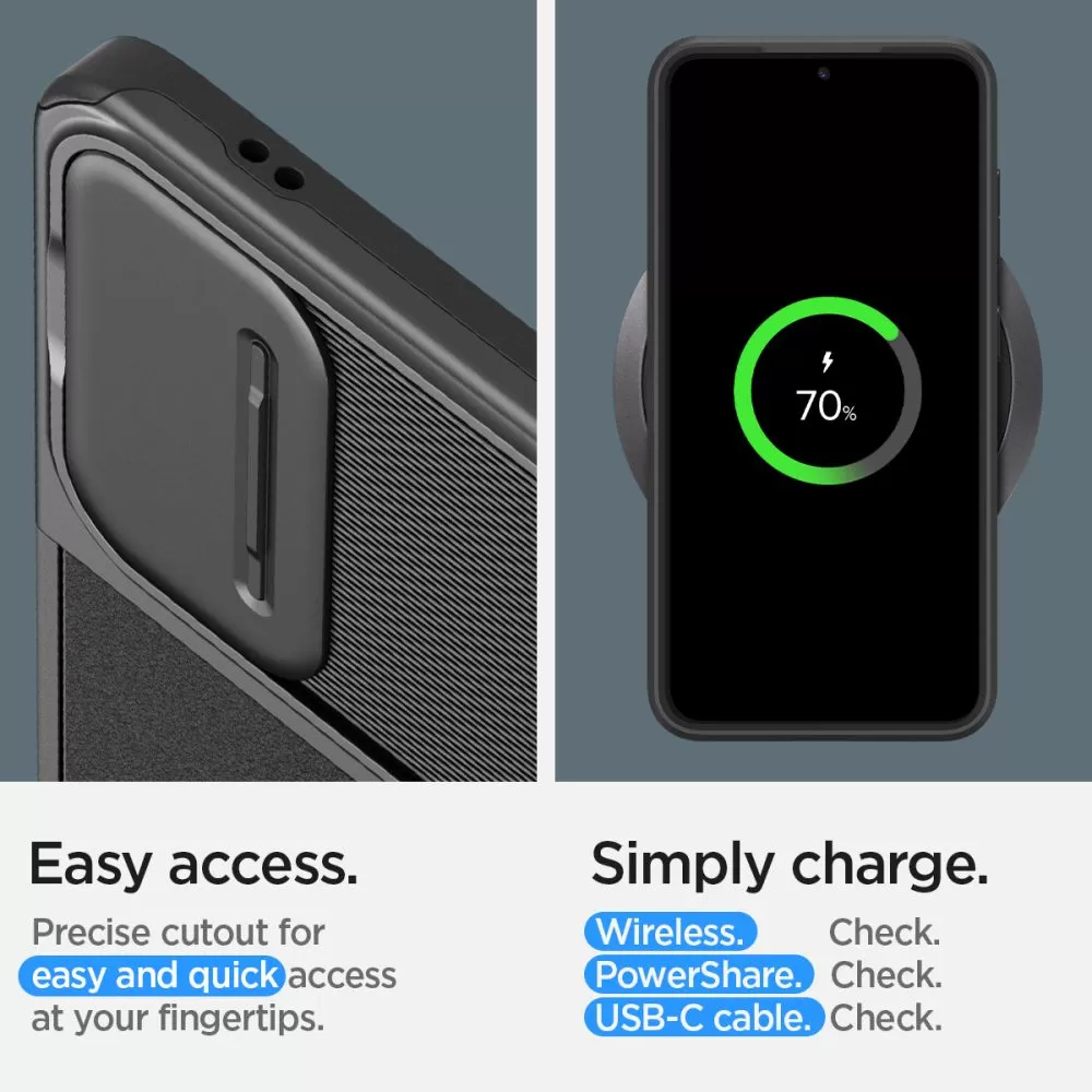 Samsung Galaxy S24 vāciņš melns SPIGEN OPTIK ARMOR