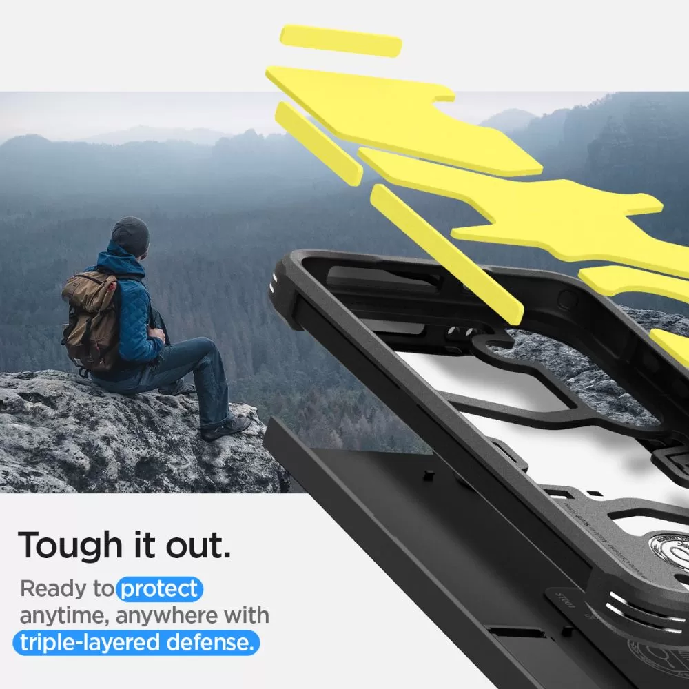 Samsung Galaxy S24 vāciņš melns SPIGEN TOUGH ARMOR