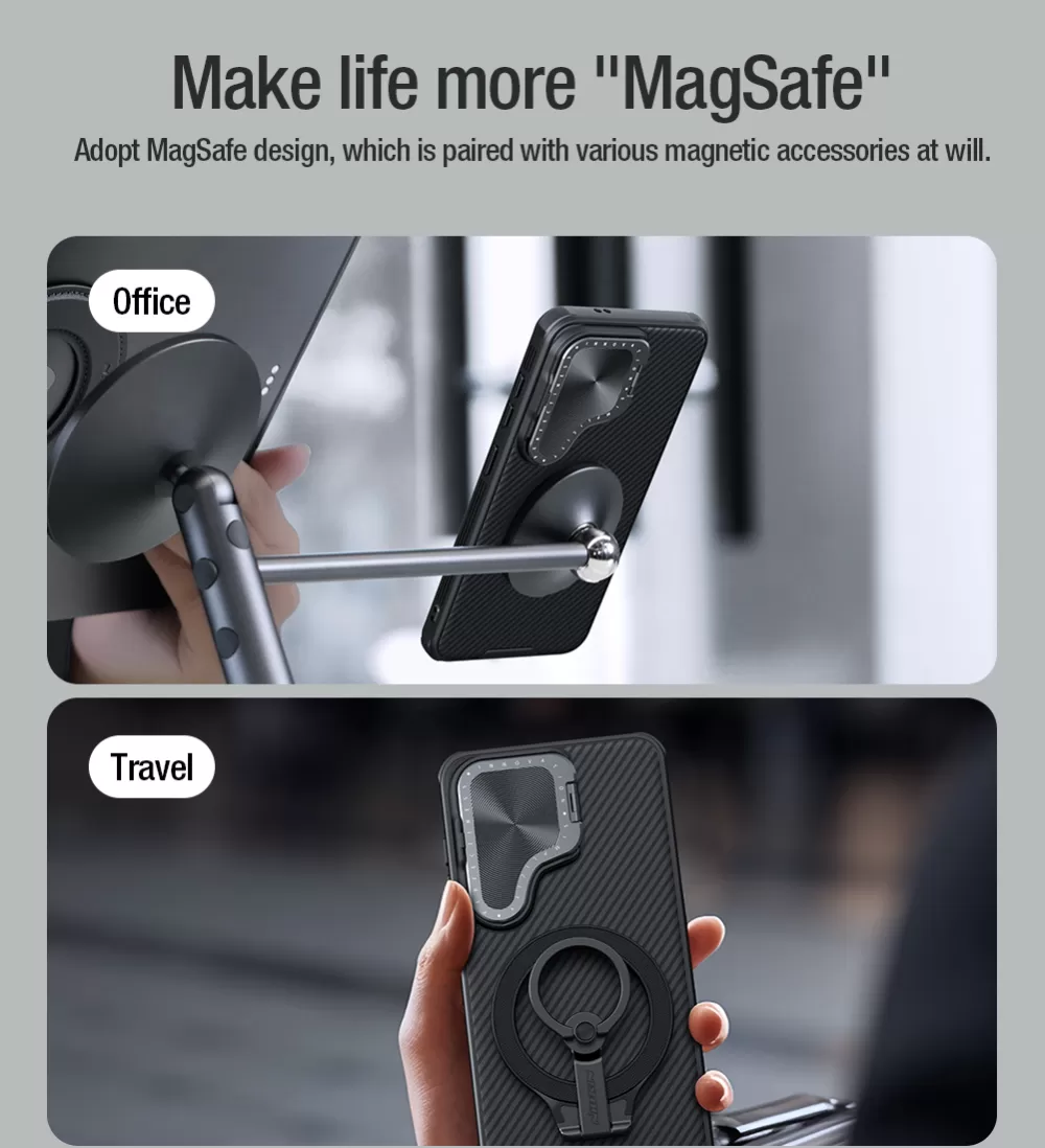 Samsung Galaxy S24 vāciņš melns NILLKIN CAMSHIELD PROP MAGNETIC