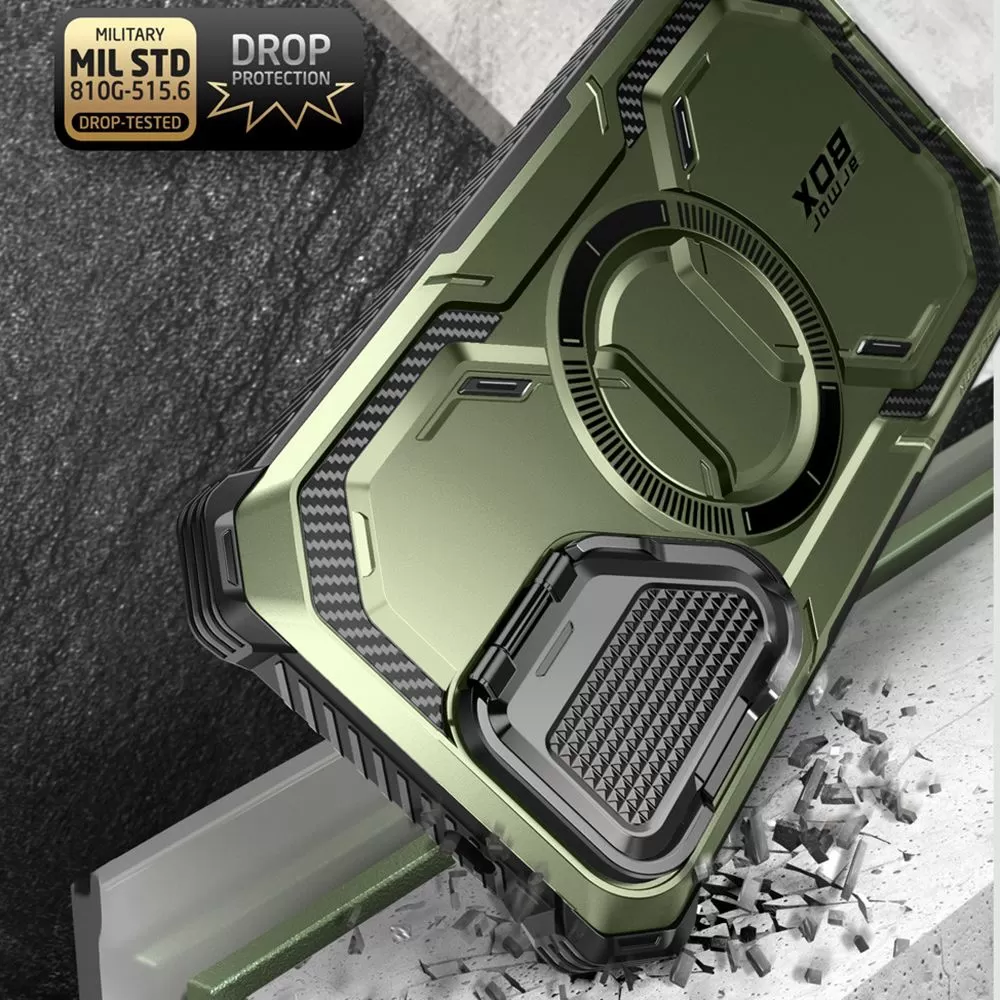 Samsung Galaxy S24 vāciņš zaļš SUPCASE IBLSN ARMORBOX MAG MAGSAFE