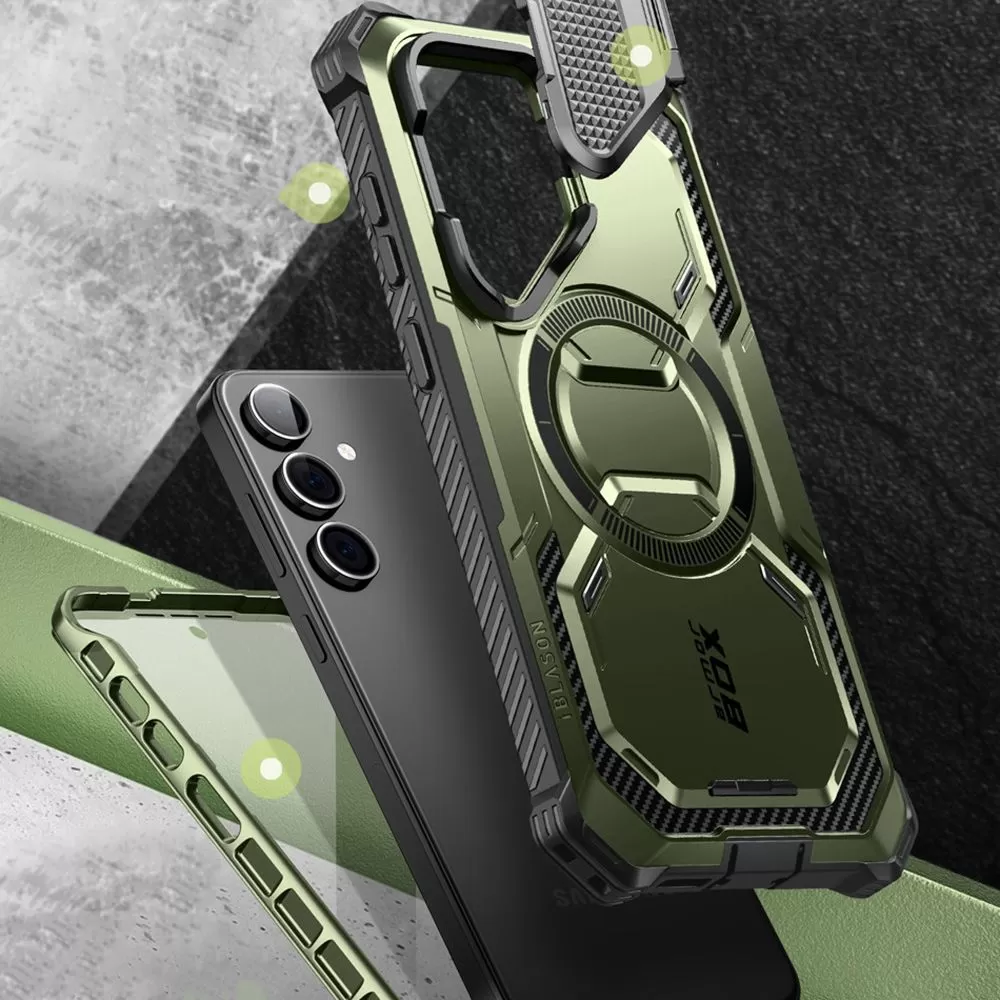 Samsung Galaxy S24 vāciņš zaļš SUPCASE IBLSN ARMORBOX MAG MAGSAFE