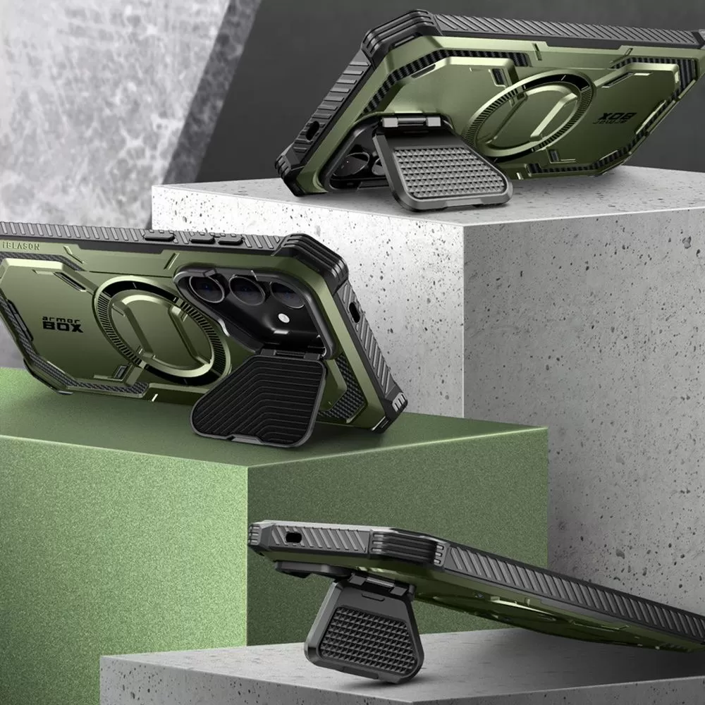 Samsung Galaxy S24 vāciņš zaļš SUPCASE IBLSN ARMORBOX MAG MAGSAFE