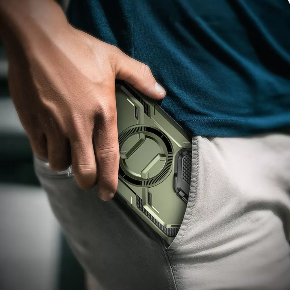 Samsung Galaxy S24 vāciņš zaļš SUPCASE IBLSN ARMORBOX MAG MAGSAFE