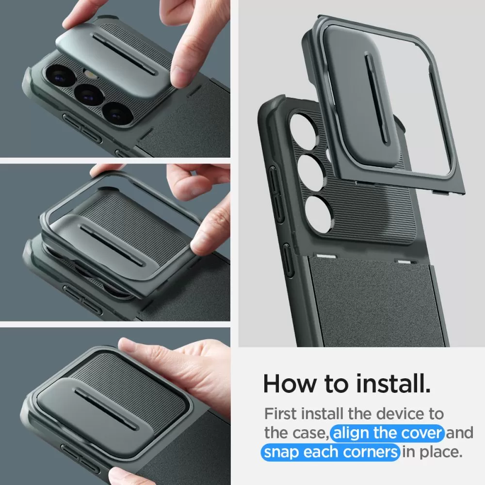 Samsung Galaxy S24 vāciņš zaļš SPIGEN OPTIK ARMOR