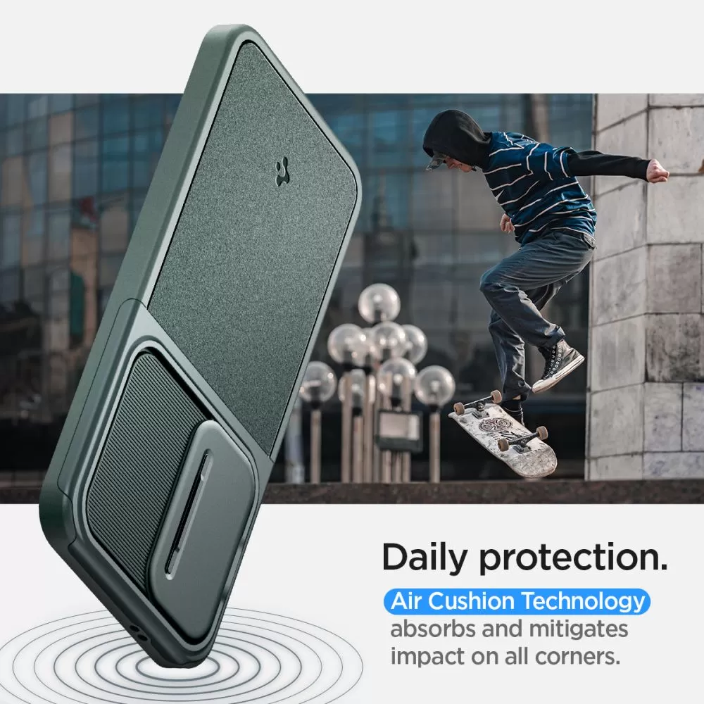 Samsung Galaxy S24 vāciņš zaļš SPIGEN OPTIK ARMOR