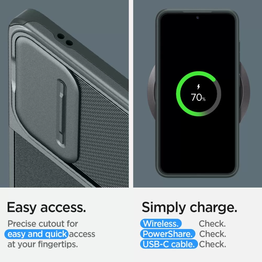 Samsung Galaxy S24 vāciņš zaļš SPIGEN OPTIK ARMOR