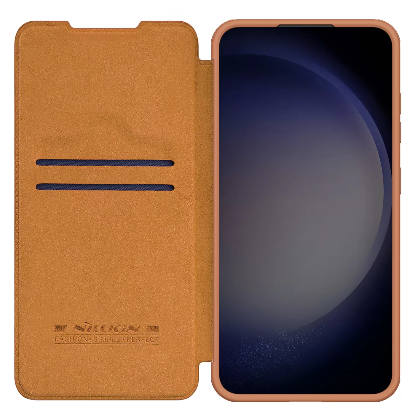Samsung Galaxy S24 maciņš brūns NILLKIN QIN PROP LEATHER