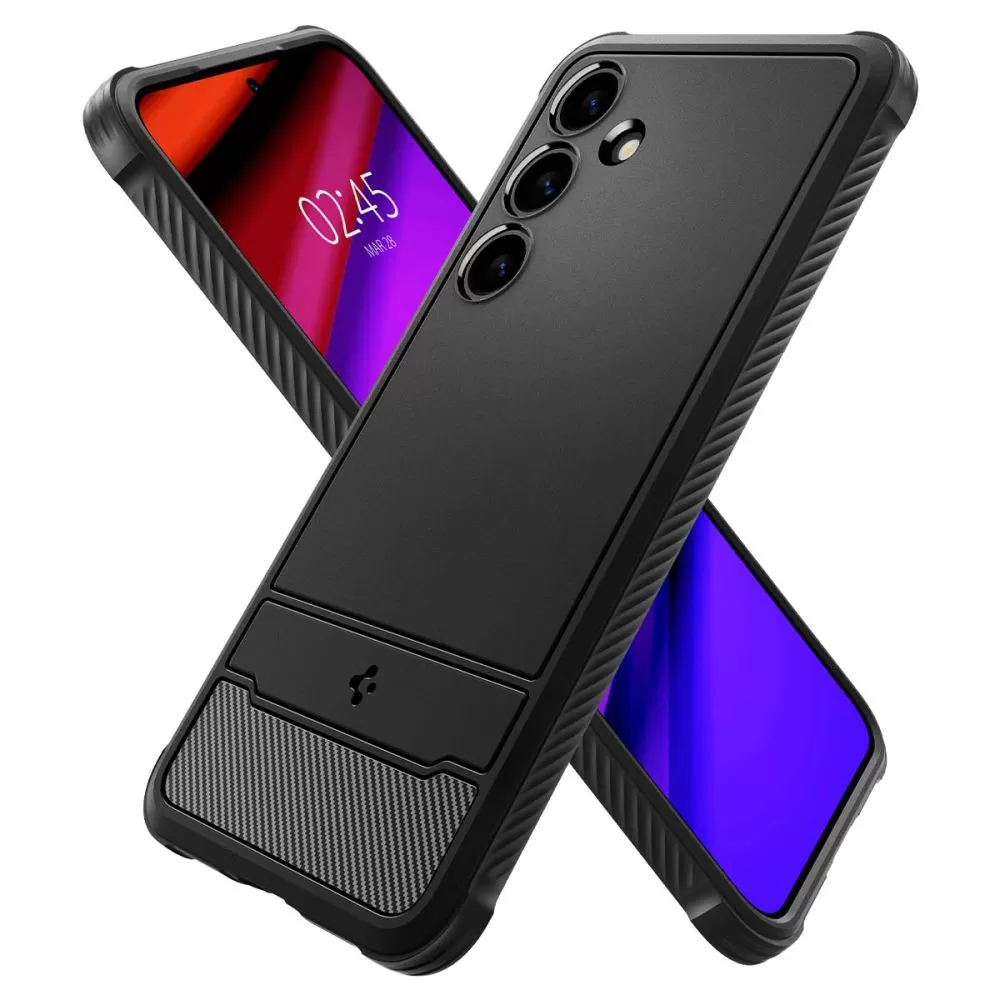 Samsung Galaxy S24 vāciņš melns SPIGEN RUGGED ARMOR