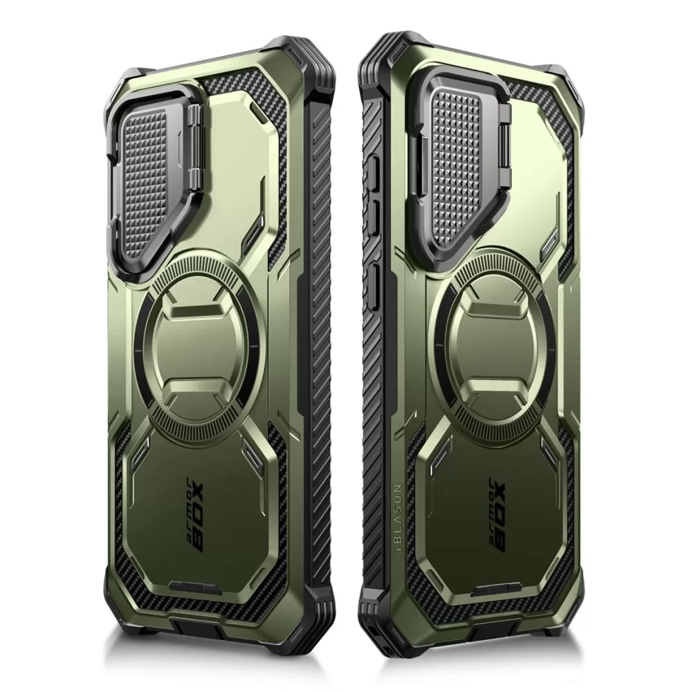 Samsung Galaxy S24 vāciņš zaļš SUPCASE IBLSN ARMORBOX MAG MAGSAFE