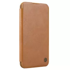Samsung Galaxy S24 maciņš brūns NILLKIN QIN PROP LEATHER