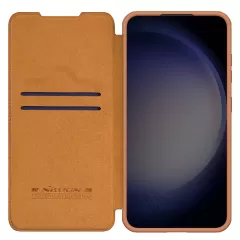 Samsung Galaxy S24 maciņš brūns NILLKIN QIN PROP LEATHER