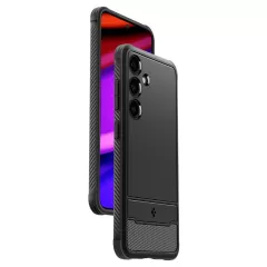Samsung Galaxy S24 vāciņš melns SPIGEN RUGGED ARMOR