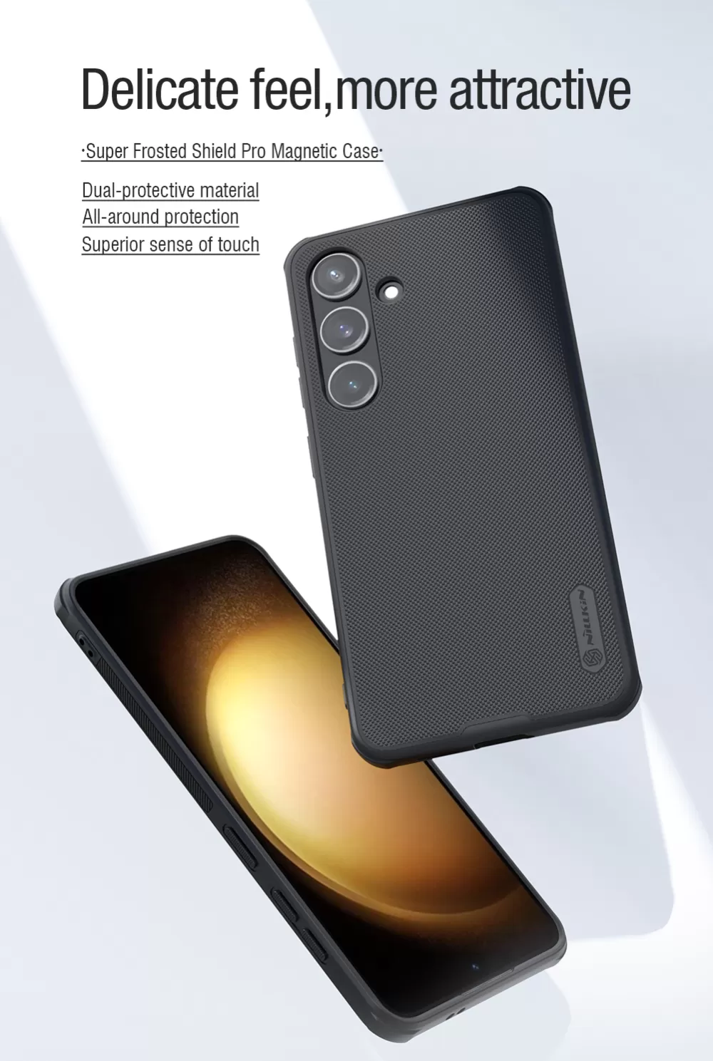 Samsung Galaxy S24 Plus case black NILLKIN SUPER FROSTED SHIELD PRO MAGNETIC