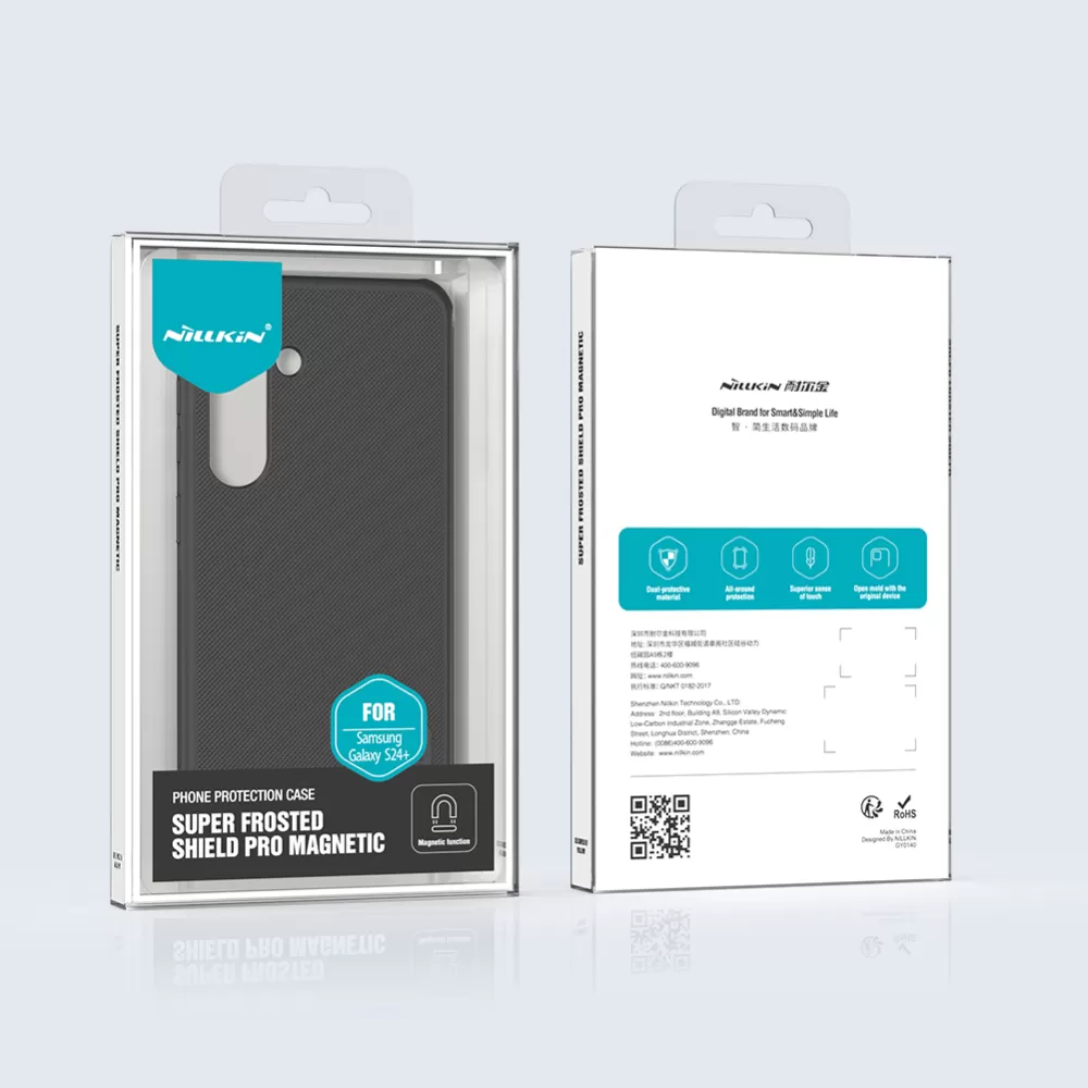 Samsung Galaxy S24 Plus case black NILLKIN SUPER FROSTED SHIELD PRO MAGNETIC