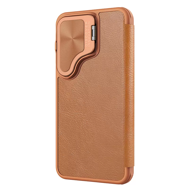 Samsung Galaxy S24 Plus case brown NILLKIN QIN PROP LEATHER