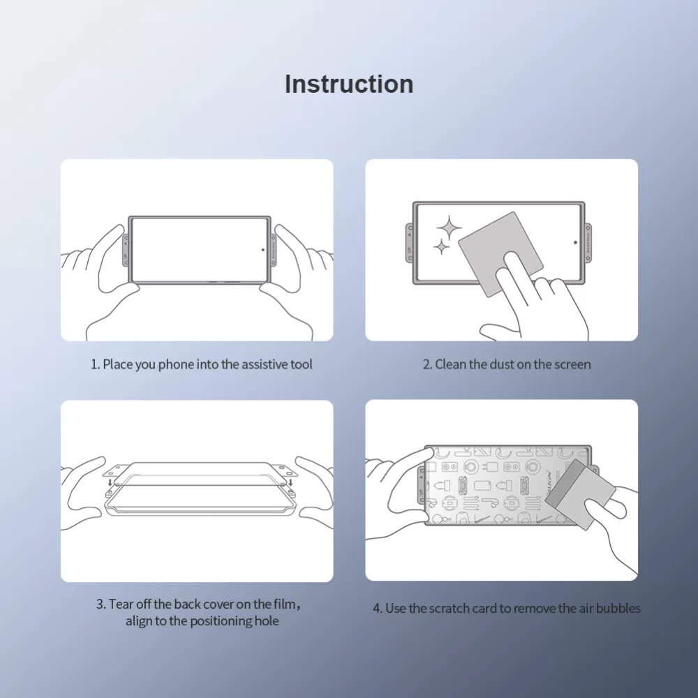 Samsung Galaxy S24 Ultra защитное стекло  NILLKIN IMPACT RESISTANT CURVED FILM (2-pack)
