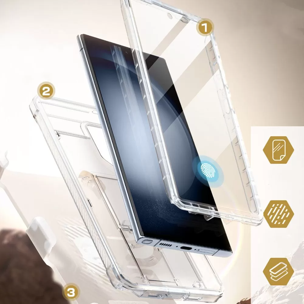 Samsung Galaxy S24 Ultra чехол прозрачный SUPCASE UNICORN BEETLE PRO 2-SET