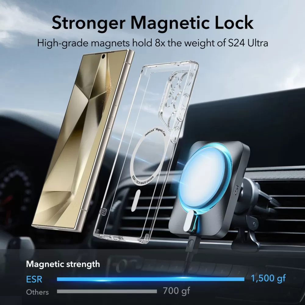 Samsung Galaxy S24 Ultra чехол прозрачный ESR CLASSIC HYBRID HALOLOCK MAGSAFE