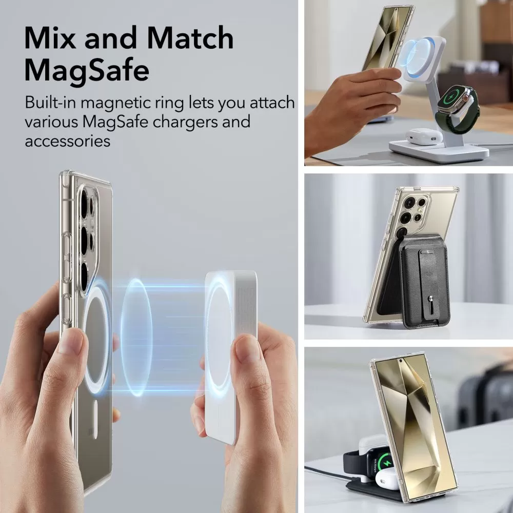 Samsung Galaxy S24 Ultra чехол прозрачный ESR CLASSIC HYBRID HALOLOCK MAGSAFE