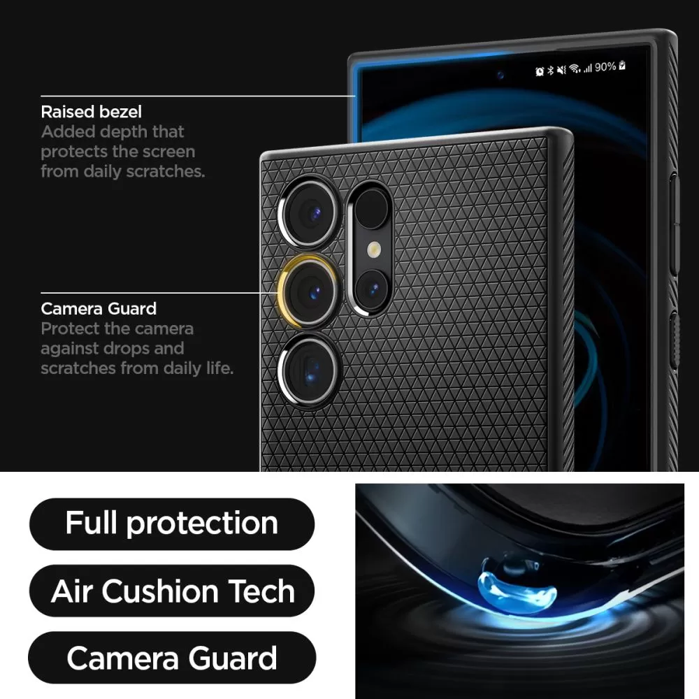 Samsung Galaxy S24 Ultra чехол черный SPIGEN LIQUID AIR