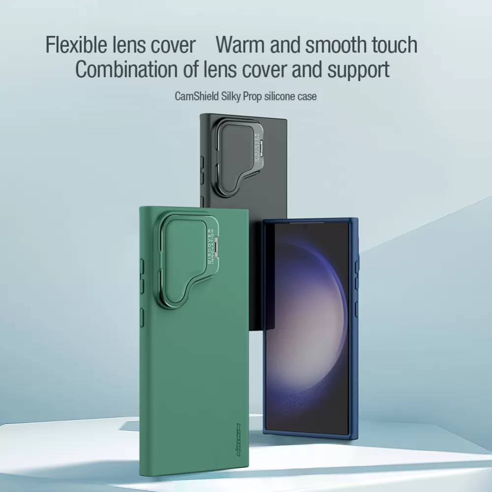 Samsung Galaxy S24 Ultra чехол черный NILLKIN CAMSHIELD SILKY PROP SILICONE