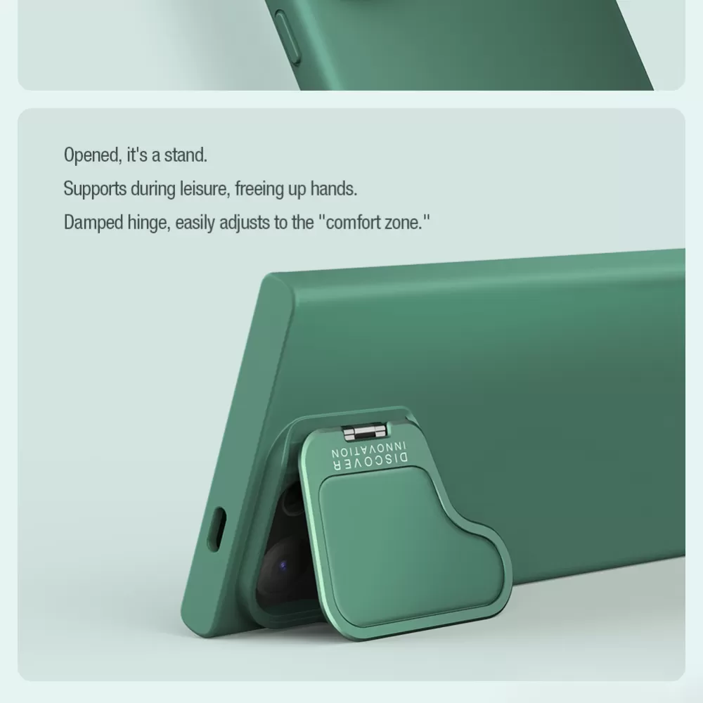 Samsung Galaxy S24 Ultra чехол черный NILLKIN CAMSHIELD SILKY PROP SILICONE