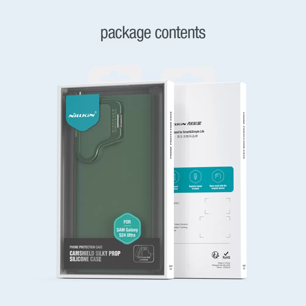 Samsung Galaxy S24 Ultra чехол черный NILLKIN CAMSHIELD SILKY PROP SILICONE