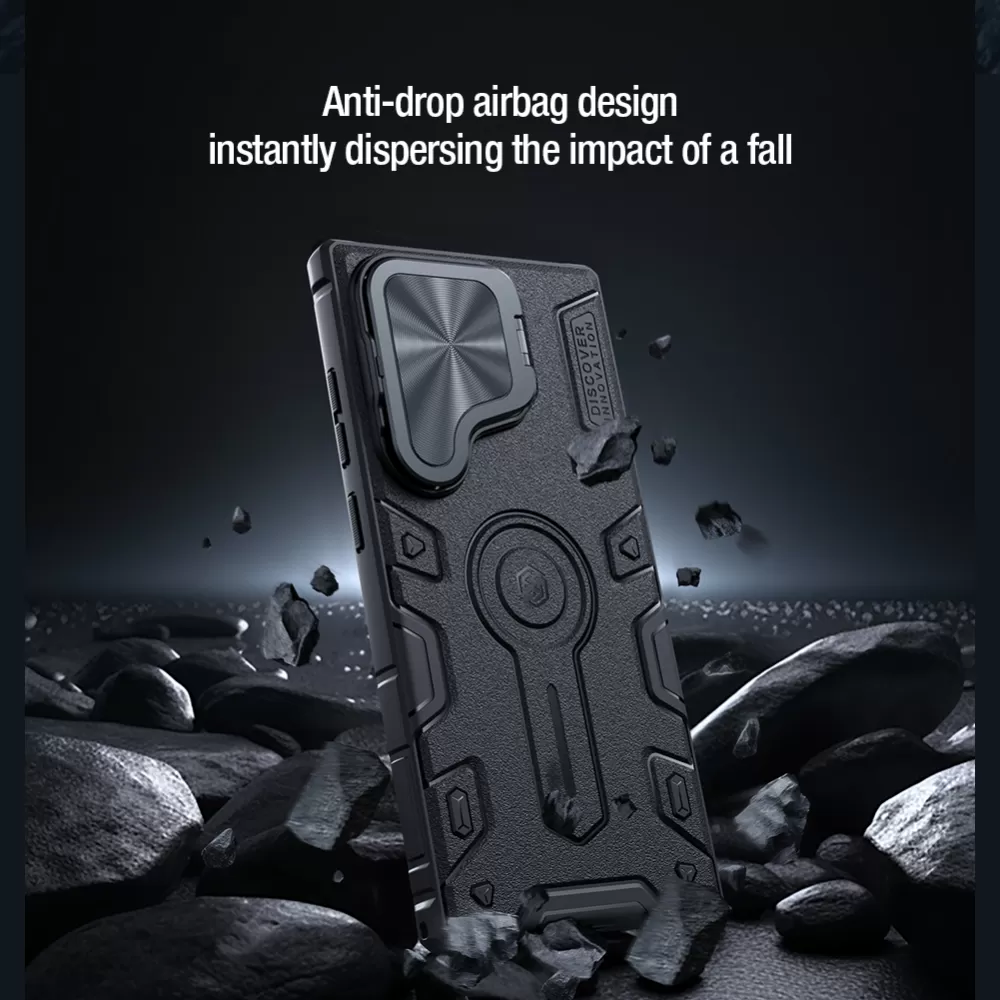 Samsung Galaxy S24 Ultra чехол черный NILLKIN CAMSHIELD ARMOR PROP