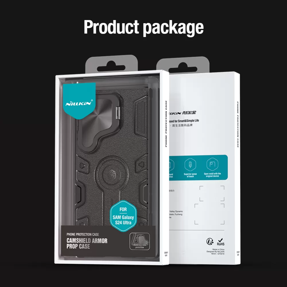 Samsung Galaxy S24 Ultra чехол черный NILLKIN CAMSHIELD ARMOR PROP