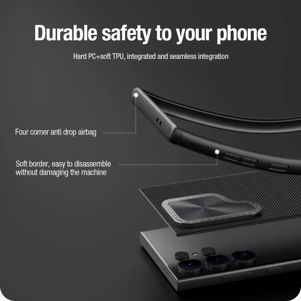 Samsung Galaxy S24 Ultra чехол черный NILLKIN TEXTURED PROP