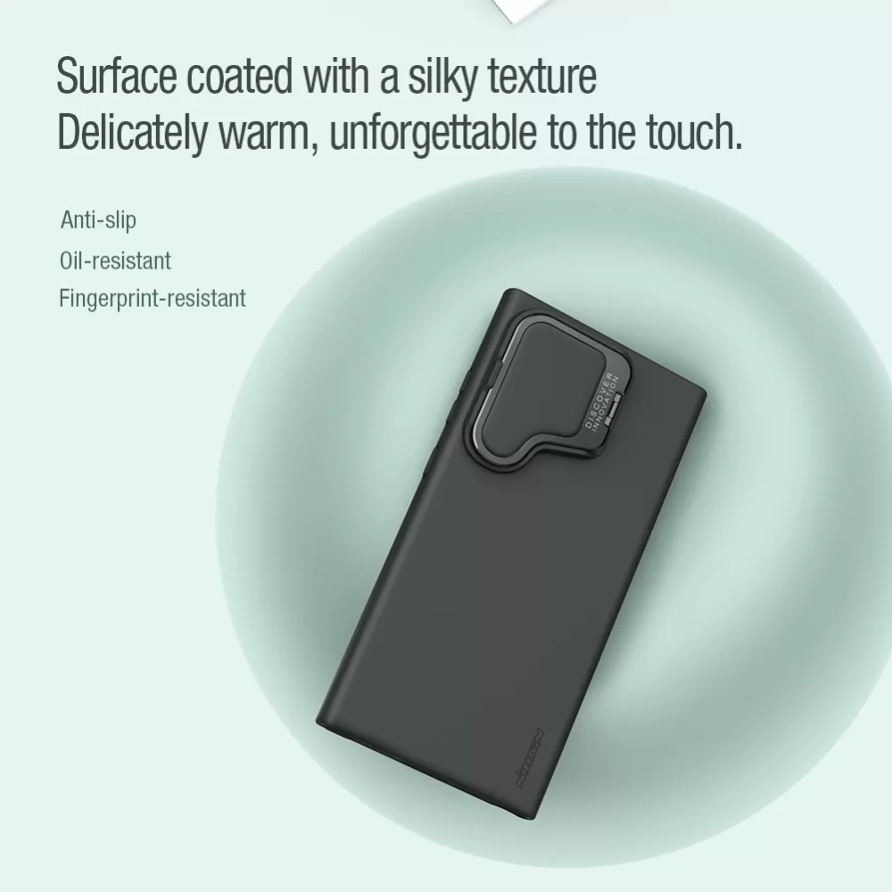 Samsung Galaxy S24 Ultra чехол черный NILLKIN CAMSHIELD SILKY PROP SILICONE MAGNETIC