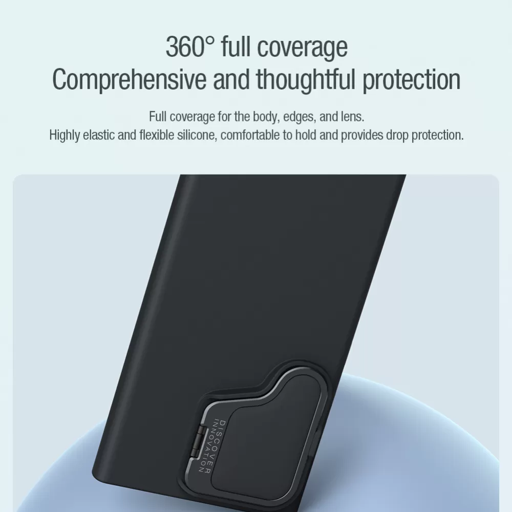 Samsung Galaxy S24 Ultra чехол черный NILLKIN CAMSHIELD SILKY PROP SILICONE MAGNETIC