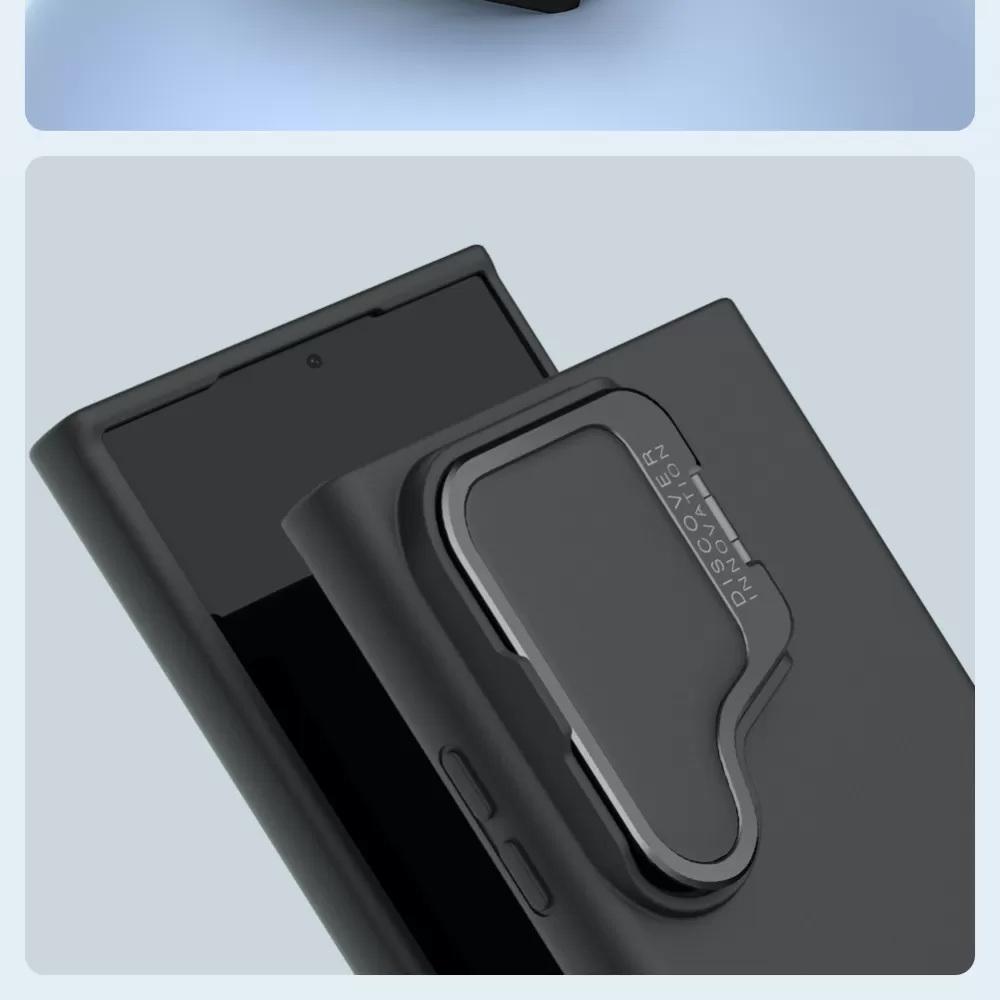 Samsung Galaxy S24 Ultra чехол черный NILLKIN CAMSHIELD SILKY PROP SILICONE MAGNETIC