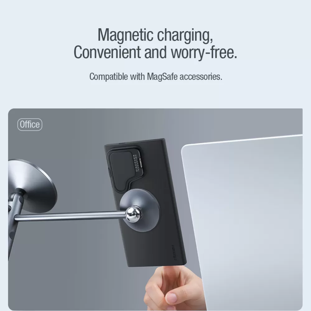 Samsung Galaxy S24 Ultra чехол черный NILLKIN CAMSHIELD SILKY PROP SILICONE MAGNETIC