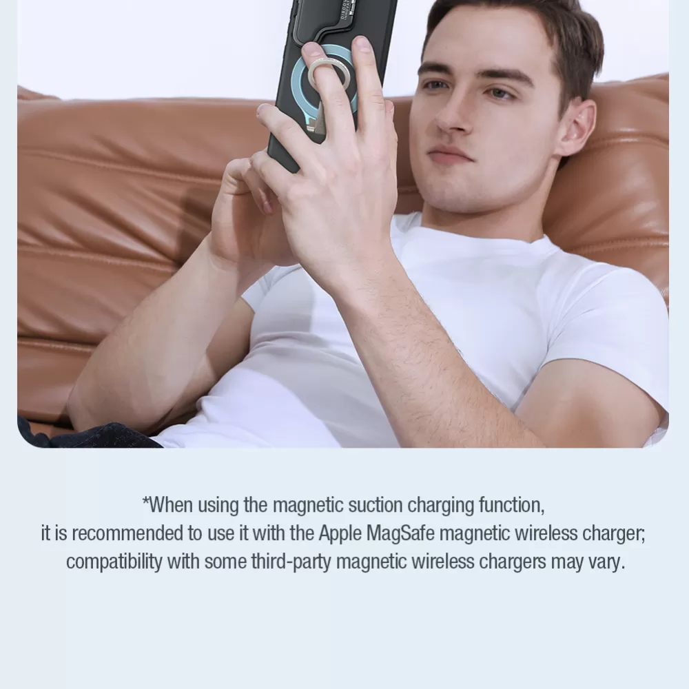 Samsung Galaxy S24 Ultra чехол черный NILLKIN CAMSHIELD SILKY PROP SILICONE MAGNETIC