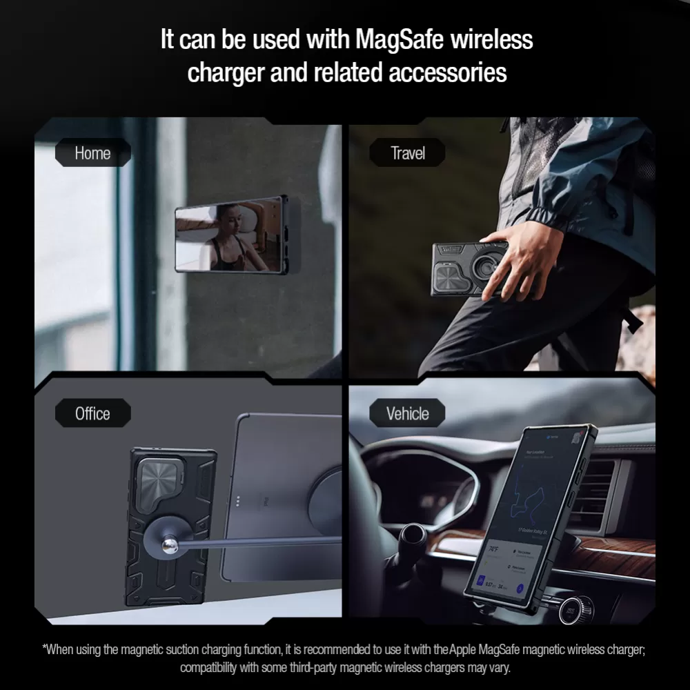 Samsung Galaxy S24 Ultra чехол черный NILLKIN CAMSHIELD ARMOR PROP MAGNETIC