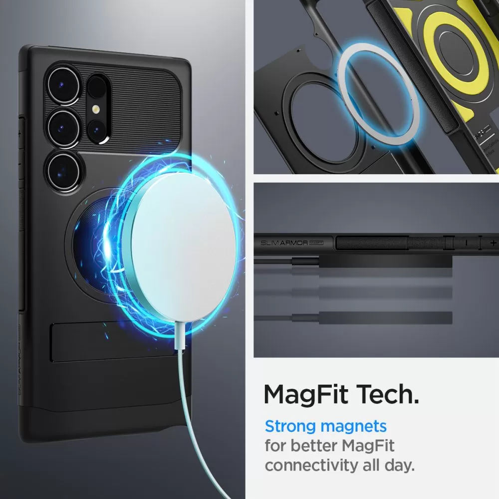 Samsung Galaxy S24 Ultra чехол черный SPIGEN SLIM ARMOR MAGSAFE