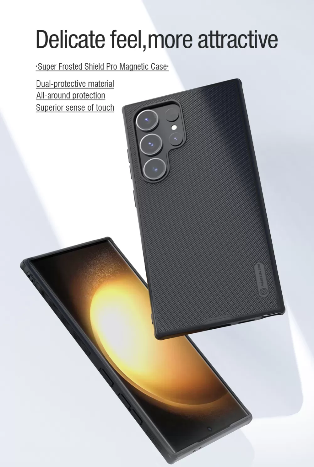 Samsung Galaxy S24 Ultra чехол зеленый NILLKIN SUPER FROSTED SHIELD PRO MAGNETIC
