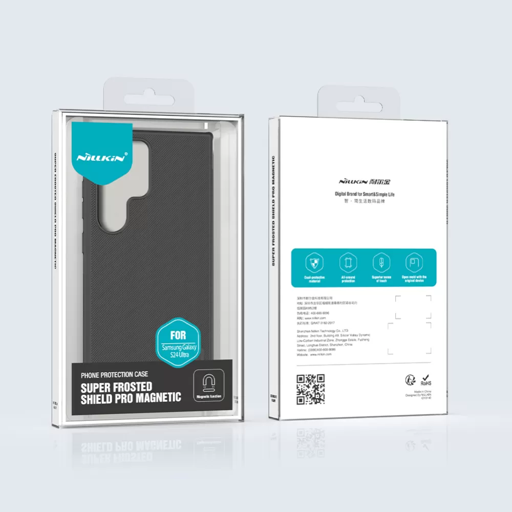 Samsung Galaxy S24 Ultra чехол зеленый NILLKIN SUPER FROSTED SHIELD PRO MAGNETIC