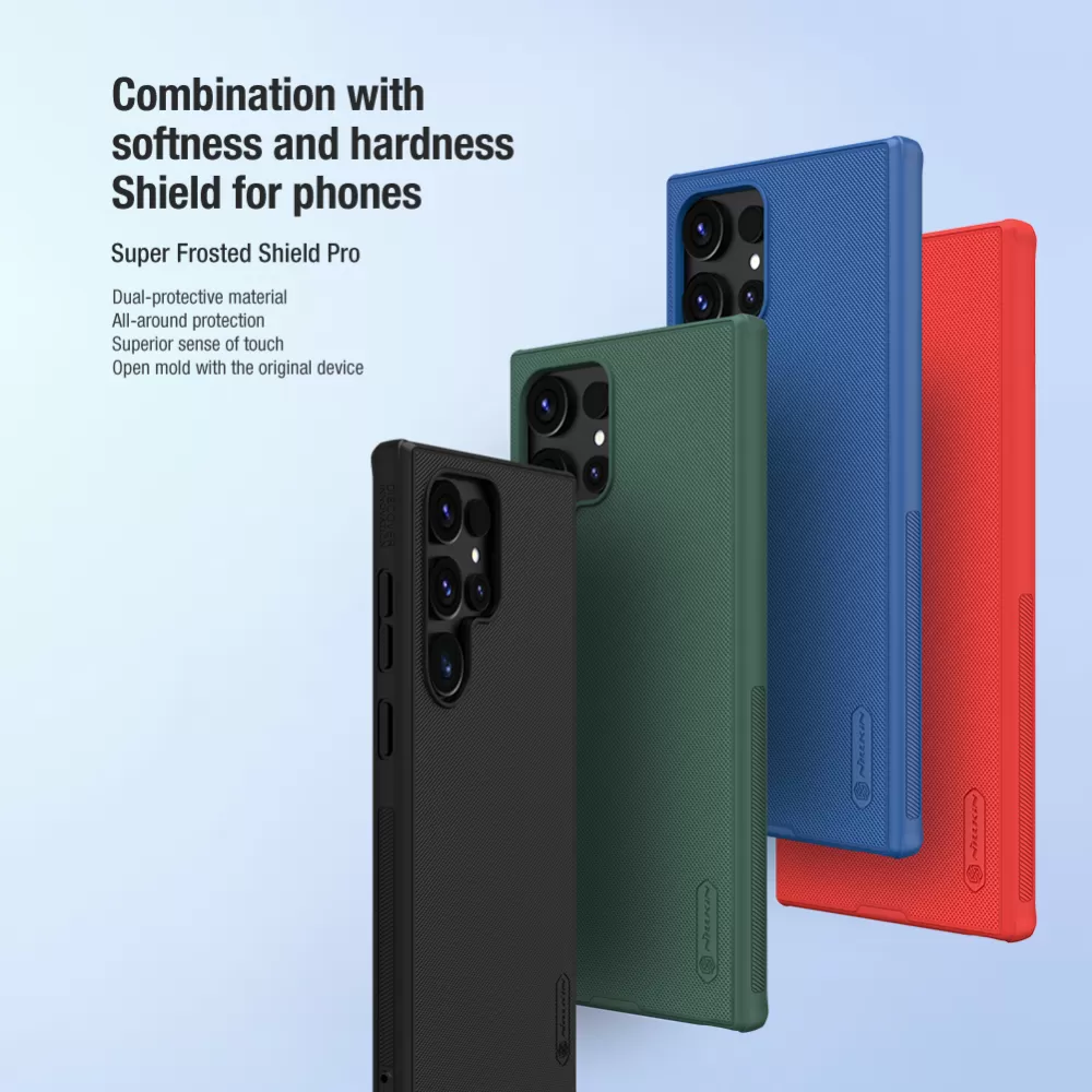 Samsung Galaxy S24 Ultra чехол зеленый NILLKIN SUPER FROSTED SHIELD PRO
