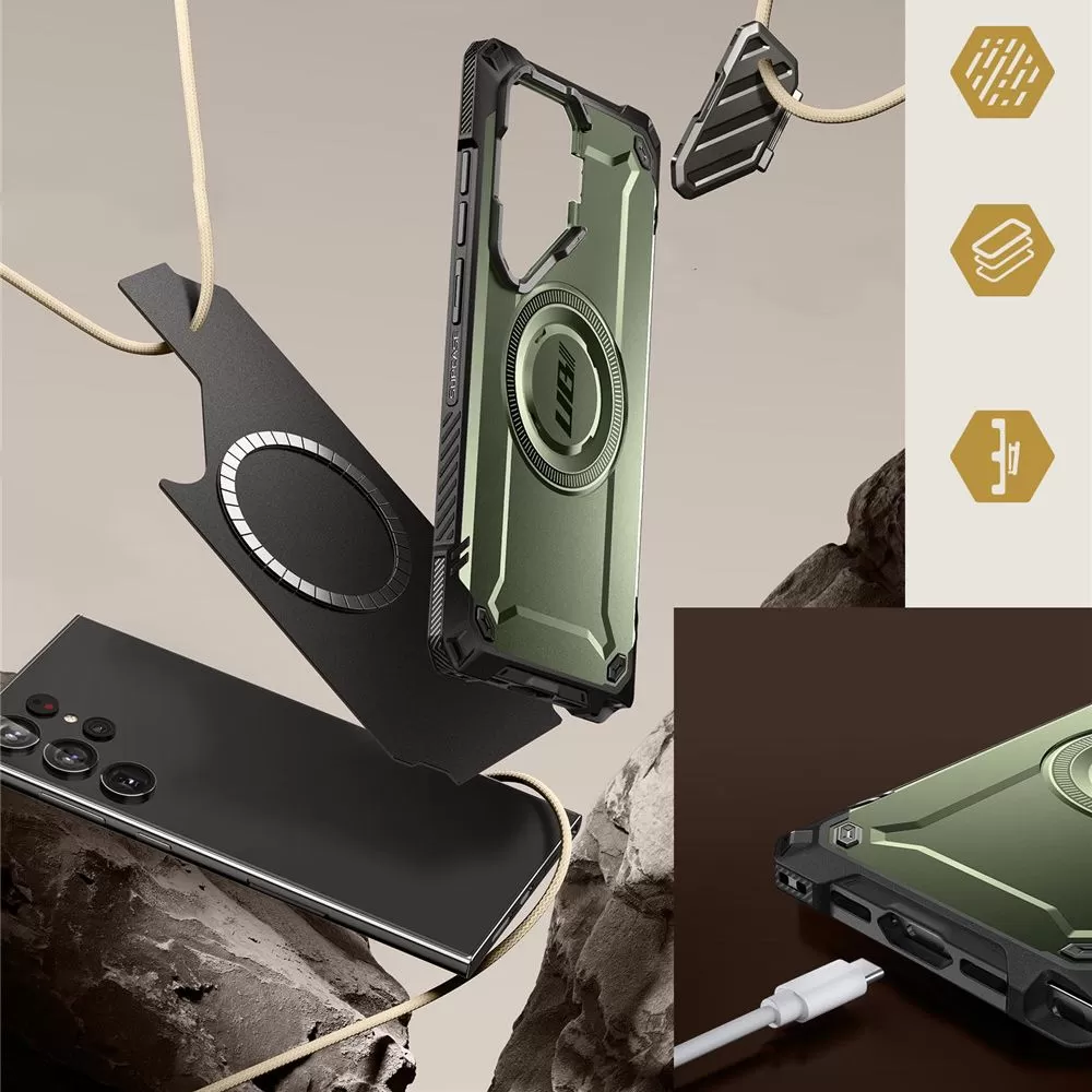 Samsung Galaxy S24 Ultra чехол зеленый SUPCASE UB XT MAG MAGSAFE