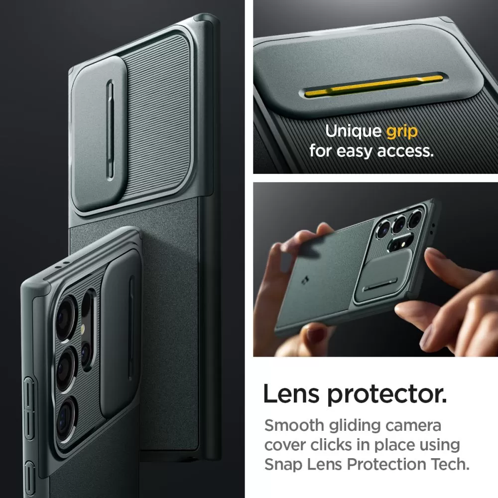 Samsung Galaxy S24 Ultra чехол зеленый SPIGEN OPTIK ARMOR